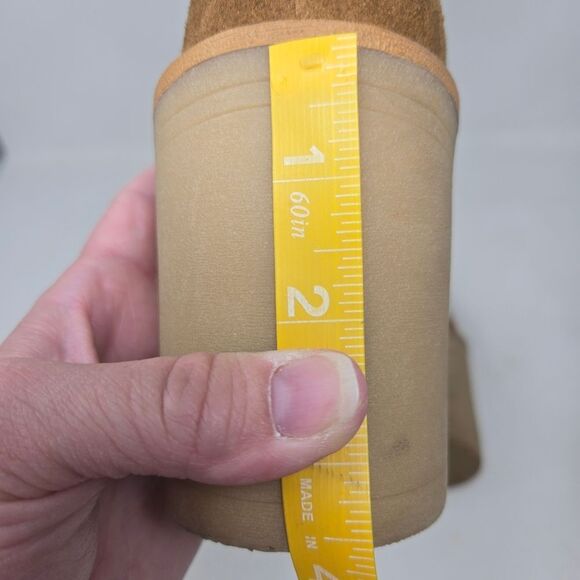 DOLCE VITA Caster H2O Cheslea Lug-Sole Platform Booties Size 8.5 Caramel Suede - Picture 11 of 13